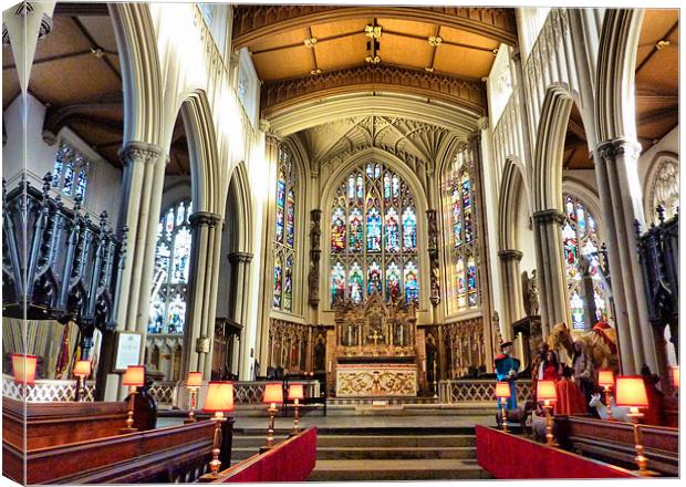 The Alter of St Peters Parish Church Leeds. Canvas Print by Lilian Marshall