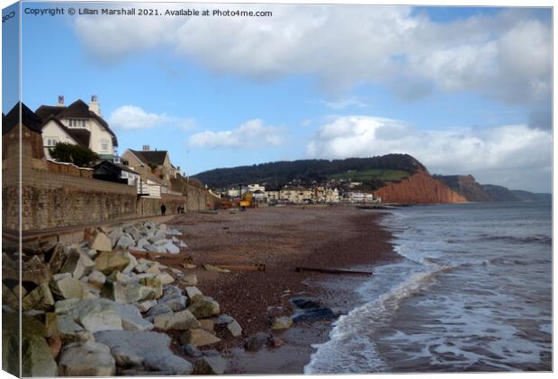 Salcombe Hill Sidmouth  Canvas Print by Lilian Marshall