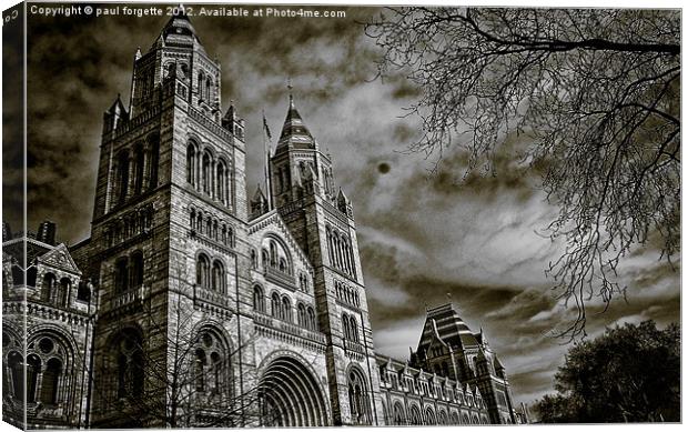 natural history museum main hall Canvas Print by paul forgette