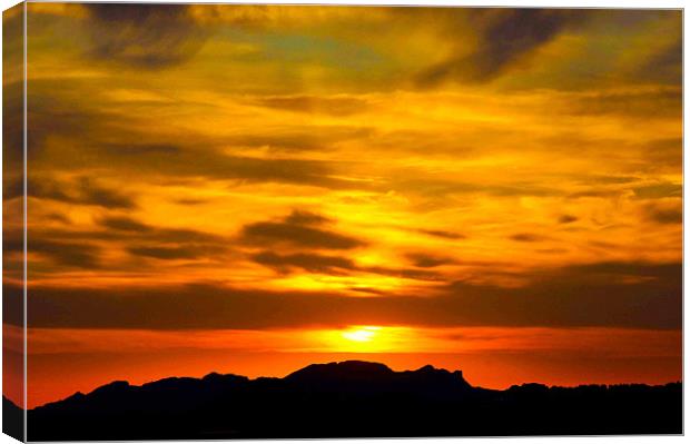 spanish sunset Canvas Print by paul forgette