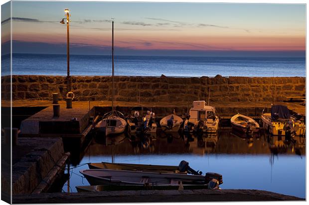 Sunset at Vang marina Canvas Print by Jan Ekstrøm