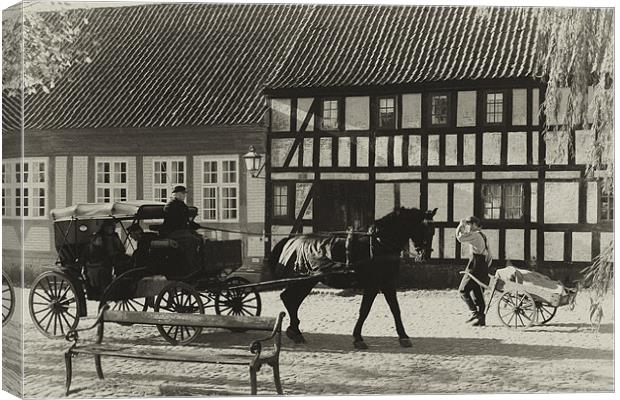 The Old Town in Aarhus Canvas Print by Jan Ekstrøm
