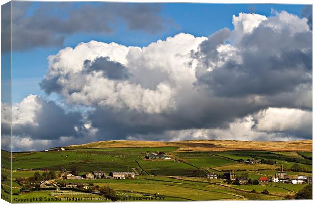 Big Sky Over Pecket Well Canvas Print by Sandra Pledger