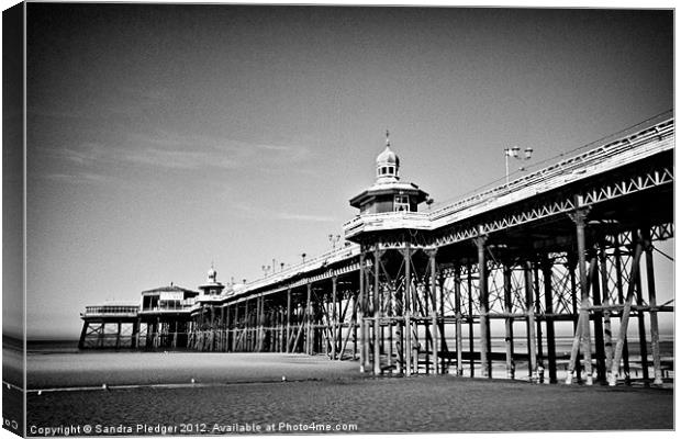 North Pier Blackpool Canvas Print by Sandra Pledger