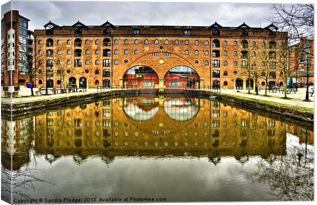Middle Warehouse Castlefield Manchester Canvas Print by Sandra Pledger