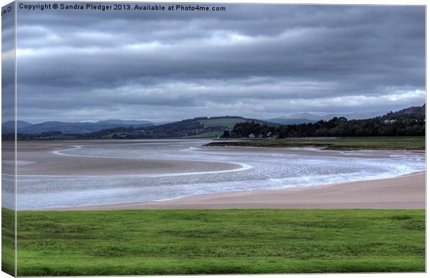 A View From Arnside Station. Canvas Print by Sandra Pledger