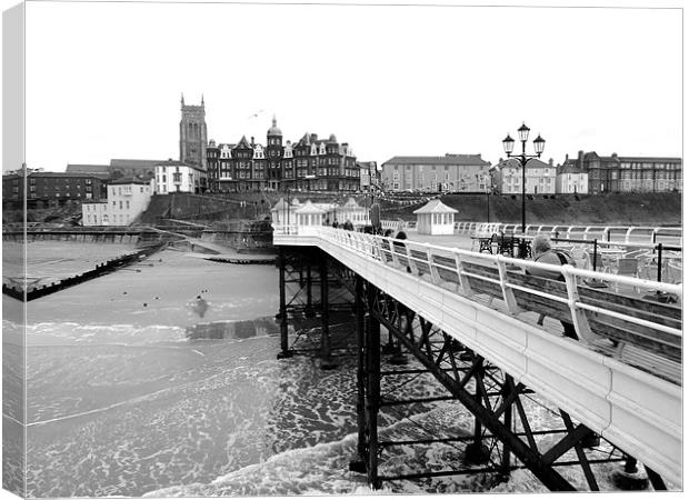 View from Cromer Pier Canvas Print by justin rafftree