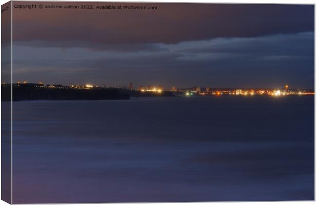 Sunderland lights Canvas Print by andrew saxton