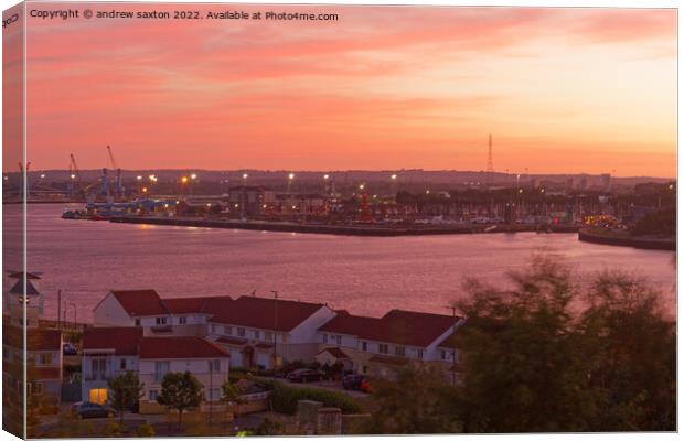 WARM SKY Canvas Print by andrew saxton