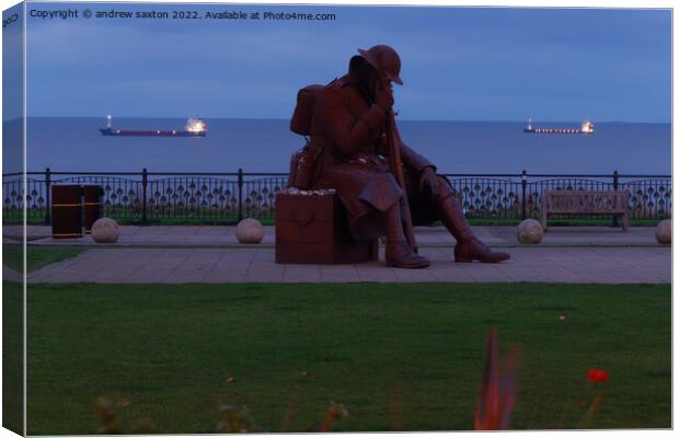 Tommy of Seaham  Canvas Print by andrew saxton