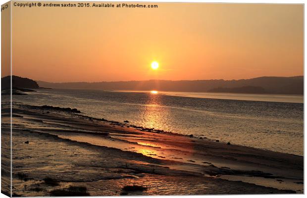  ARNSIDE SUNSET Canvas Print by andrew saxton