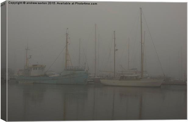  ITS FOGGY Canvas Print by andrew saxton