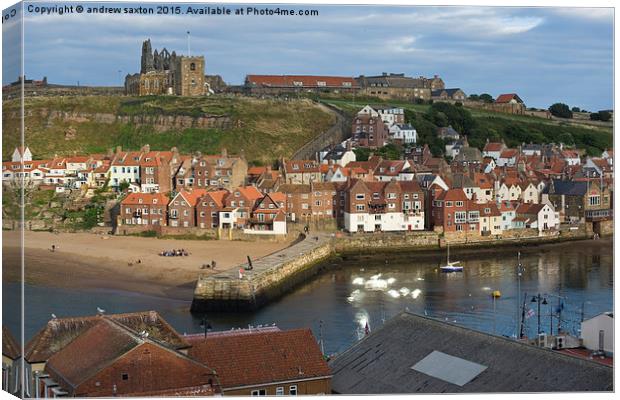  WHITBY SKY LINE Canvas Print by andrew saxton
