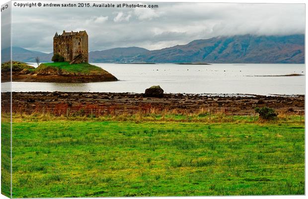  CASTLE ISLAND Canvas Print by andrew saxton