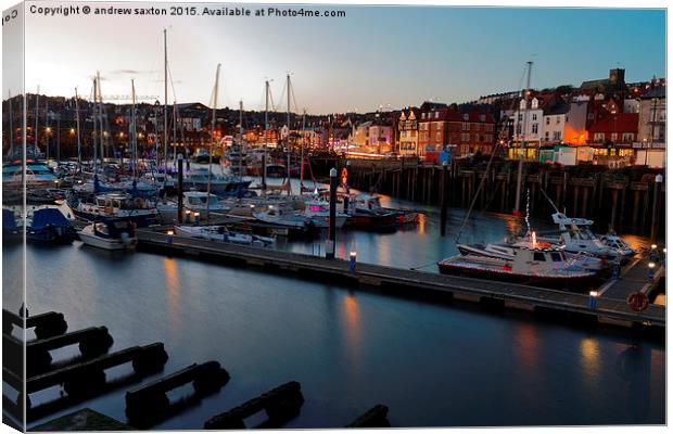  SCARBOROUGH HARBOUR Canvas Print by andrew saxton