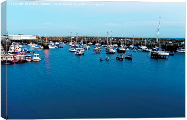 SCARBOROUGH HARBOUR Canvas Print by andrew saxton