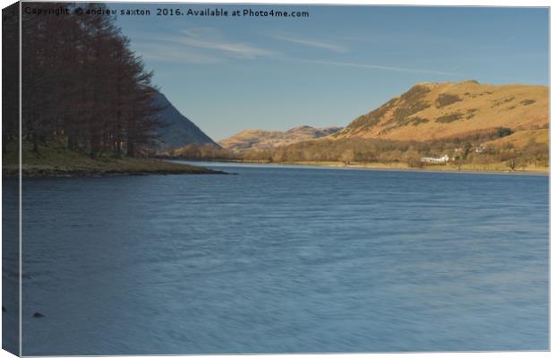 BUTTERMERE LAKE Canvas Print by andrew saxton