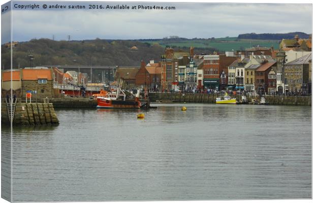 WHITBY BY THE SEA Canvas Print by andrew saxton