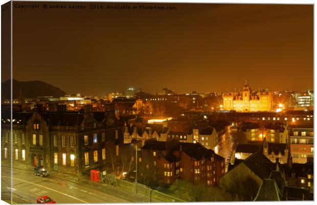 A VIEW FROM THE CASTLE Canvas Print by andrew saxton