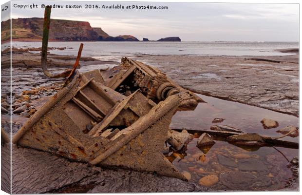 SEA WRECK Canvas Print by andrew saxton