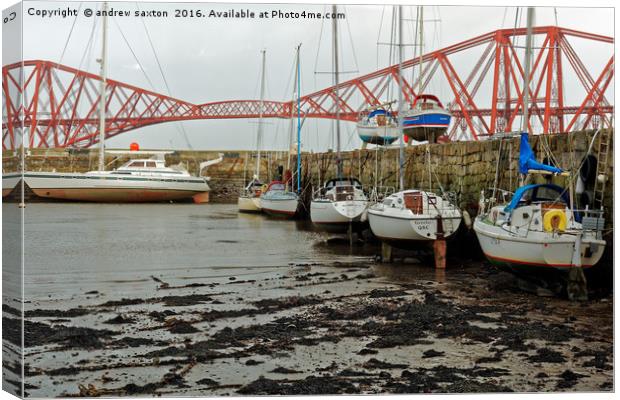SOUTH QUEENSFERRY HARBOUR Canvas Print by andrew saxton