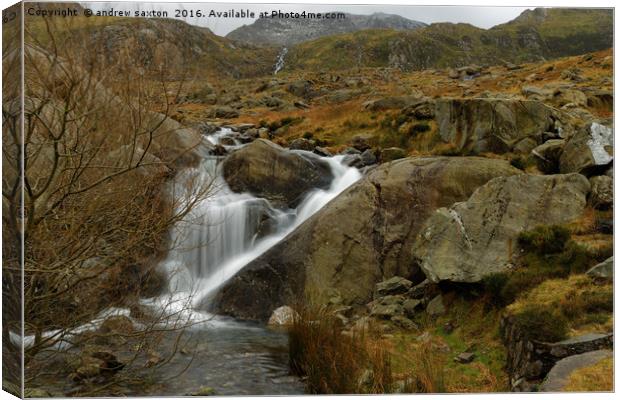 TWO SIDED WATER Canvas Print by andrew saxton