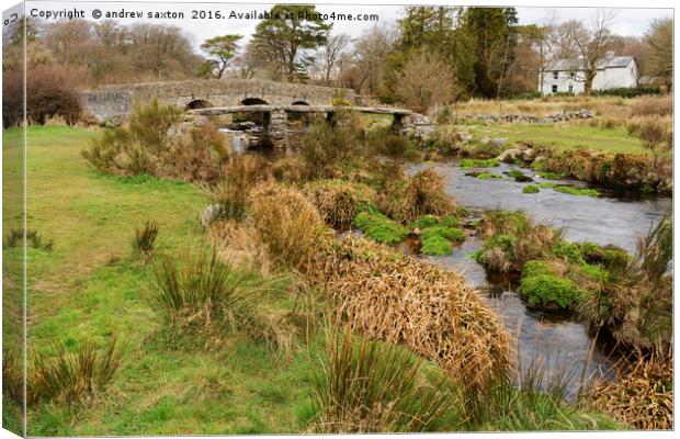 VIEW OVER THE RIVER Canvas Print by andrew saxton