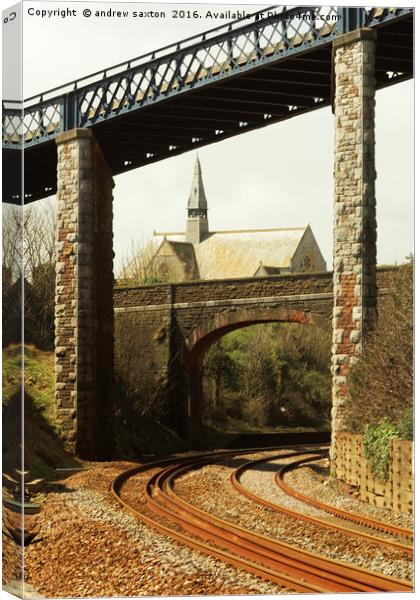 GOING ROUND THE BEND Canvas Print by andrew saxton