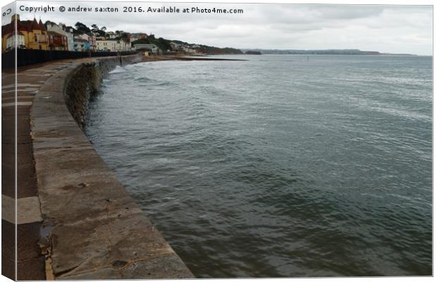 DAWLISH BY THE SEA Canvas Print by andrew saxton