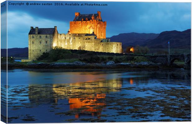 CASTLE OF LIGHT Canvas Print by andrew saxton