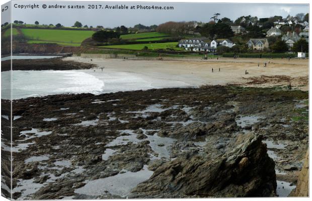 A FALMOUTH BEACH   Canvas Print by andrew saxton