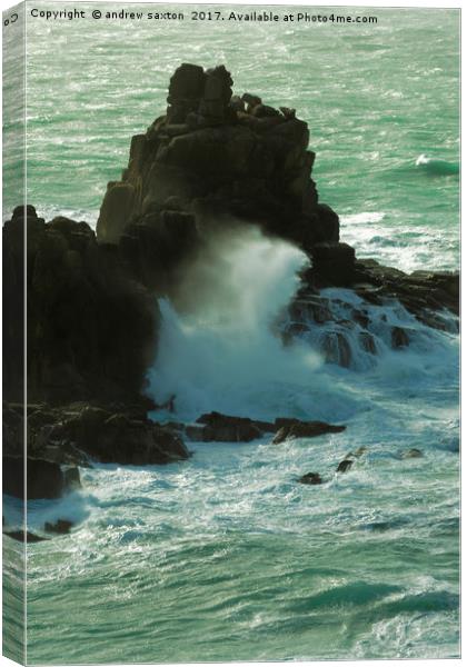 SEA ROCK Canvas Print by andrew saxton