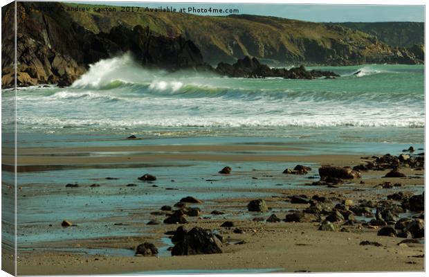 ONE FOR THE CLIFFS Canvas Print by andrew saxton