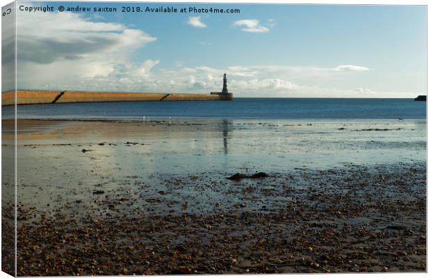 ROKER LIGHTHOUSE Canvas Print by andrew saxton