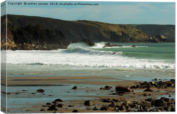 SANDS SEA Canvas Print by andrew saxton