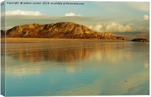 ROCK REFLECTION Canvas Print by andrew saxton