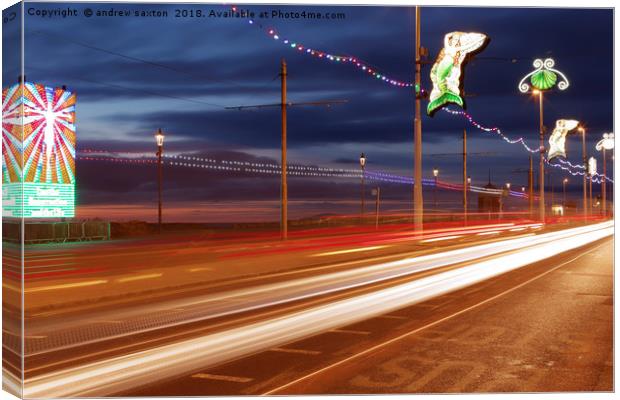 BLACKPOOL TRAIL Canvas Print by andrew saxton