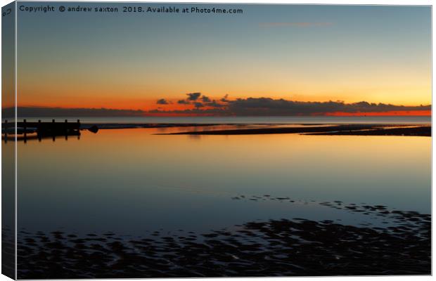 GENTLY SUNSET Canvas Print by andrew saxton