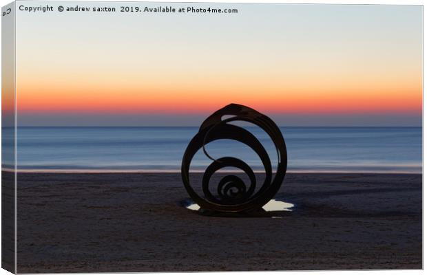 SHELL SUNSET Canvas Print by andrew saxton