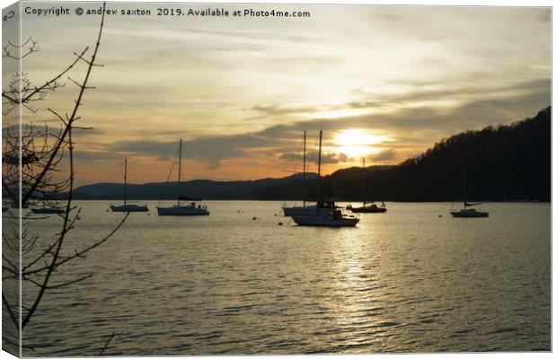 SUNSET TIME Canvas Print by andrew saxton