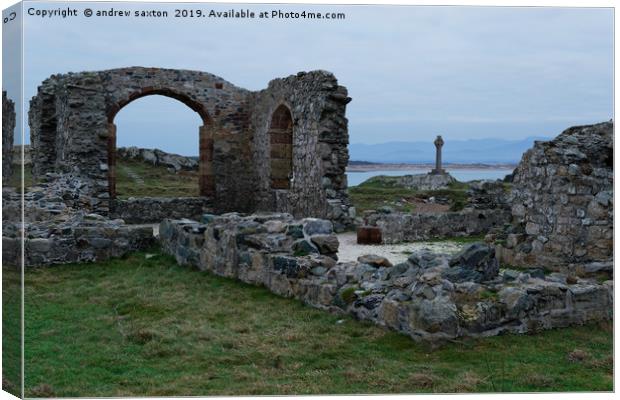 ISLE RUINS Canvas Print by andrew saxton