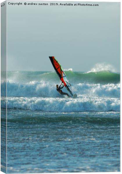 GENTLE SURF Canvas Print by andrew saxton