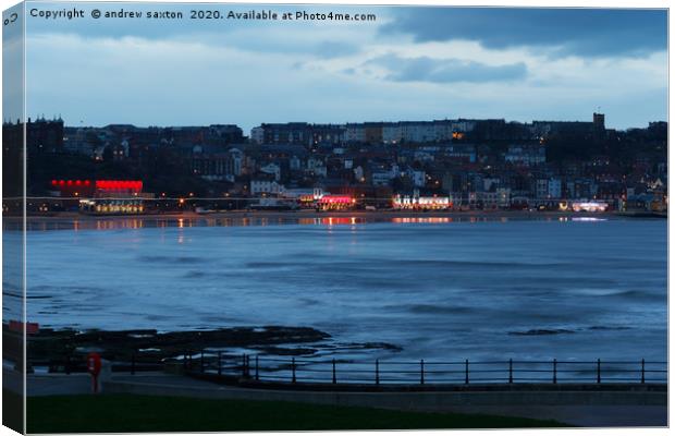 SEA AS LIGHTS Canvas Print by andrew saxton