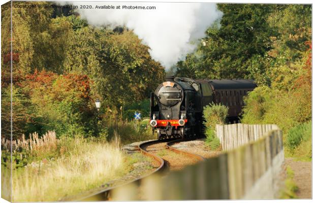 STEAMING AHEAD Canvas Print by andrew saxton