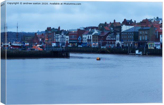 houses by the sea Canvas Print by andrew saxton