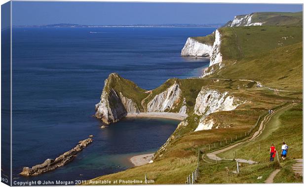 Dorset coastal path. Canvas Print by John Morgan
