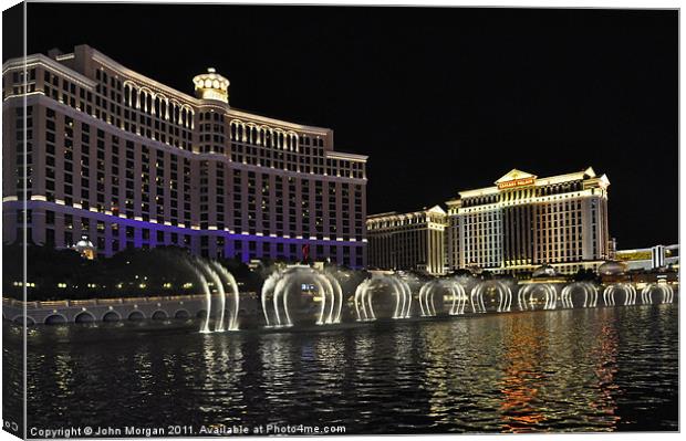 The Bellagio Fountains. Canvas Print by John Morgan