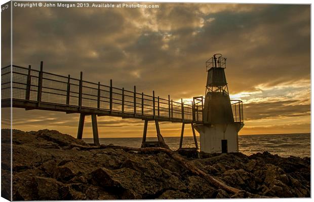 Battery Point sunset. Canvas Print by John Morgan