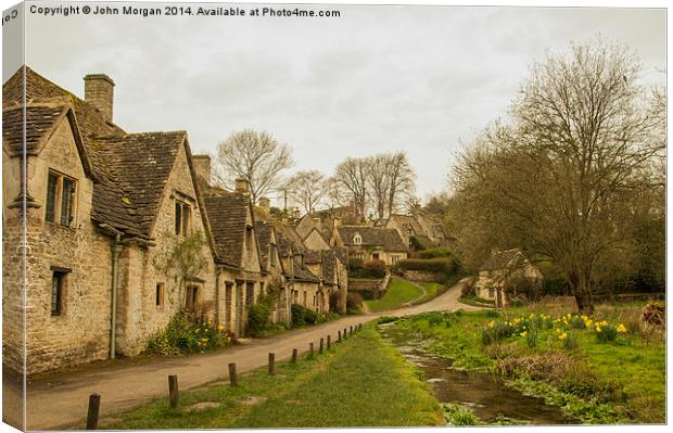 Arlington Row, Bibury, Cotswolds. Canvas Print by John Morgan