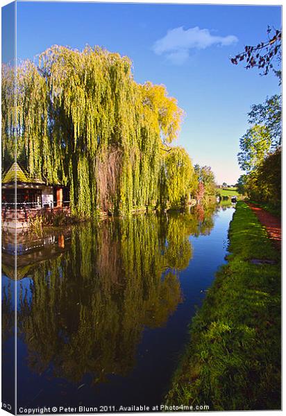 Canal @ Stoke Pound Bromsgrove Canvas Print by Peter Blunn